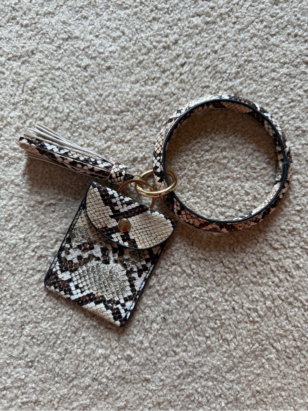Snakeskin Wristlet Keychain